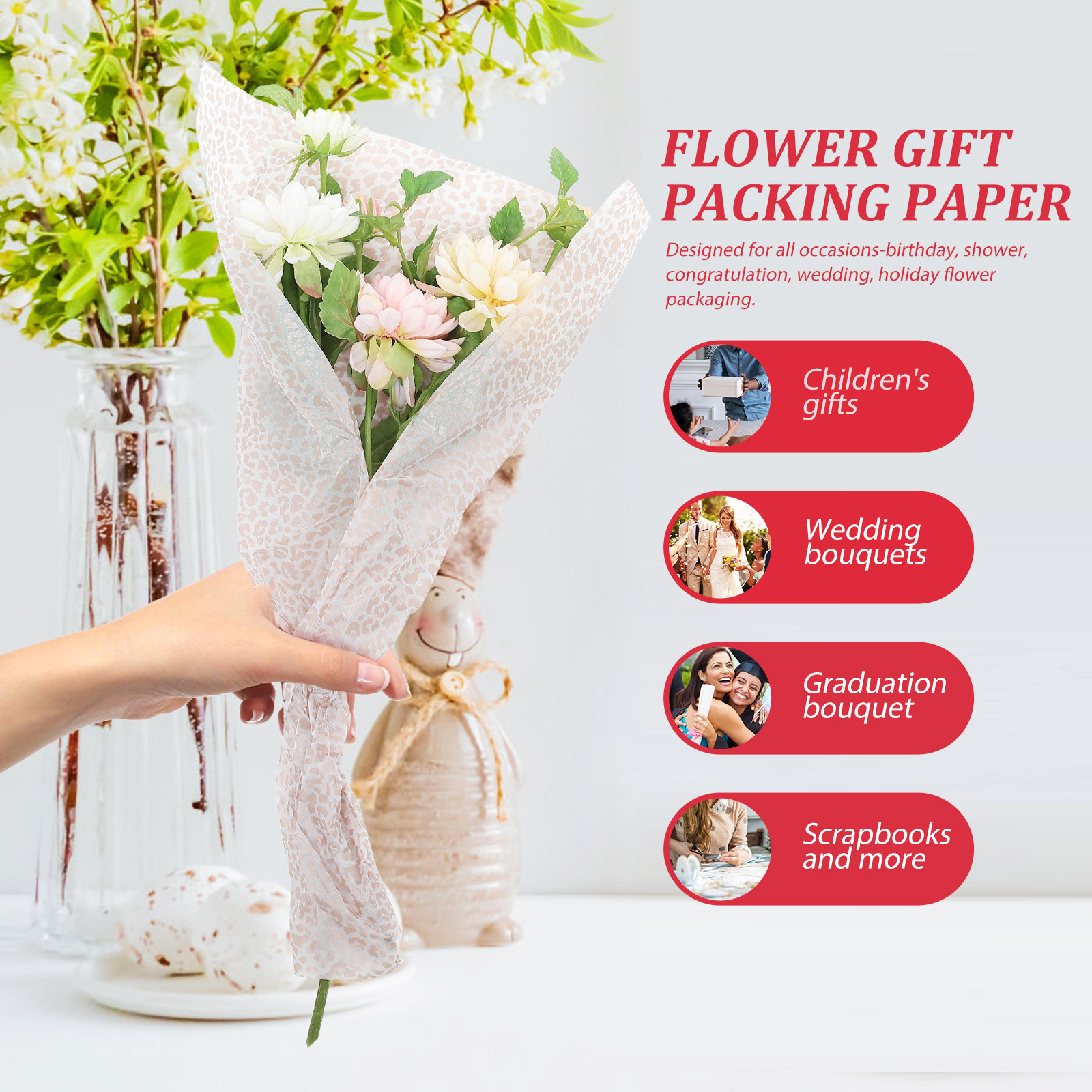 Flower Wrapping Paper Diy Craf - Flower Supplies review and price
