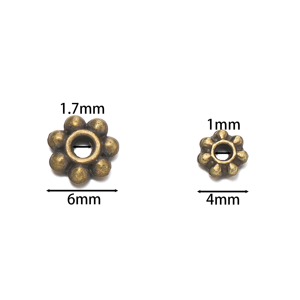 200Pcs 4/6mm Alloy Snowflake B - Flower Supplies review and price