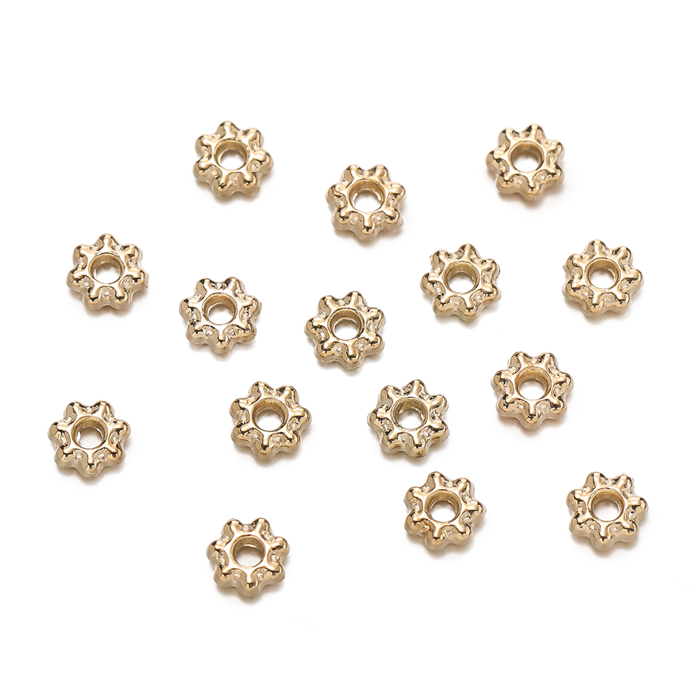 200Pcs 4/6mm Alloy Snowflake B - Flower Supplies review and price