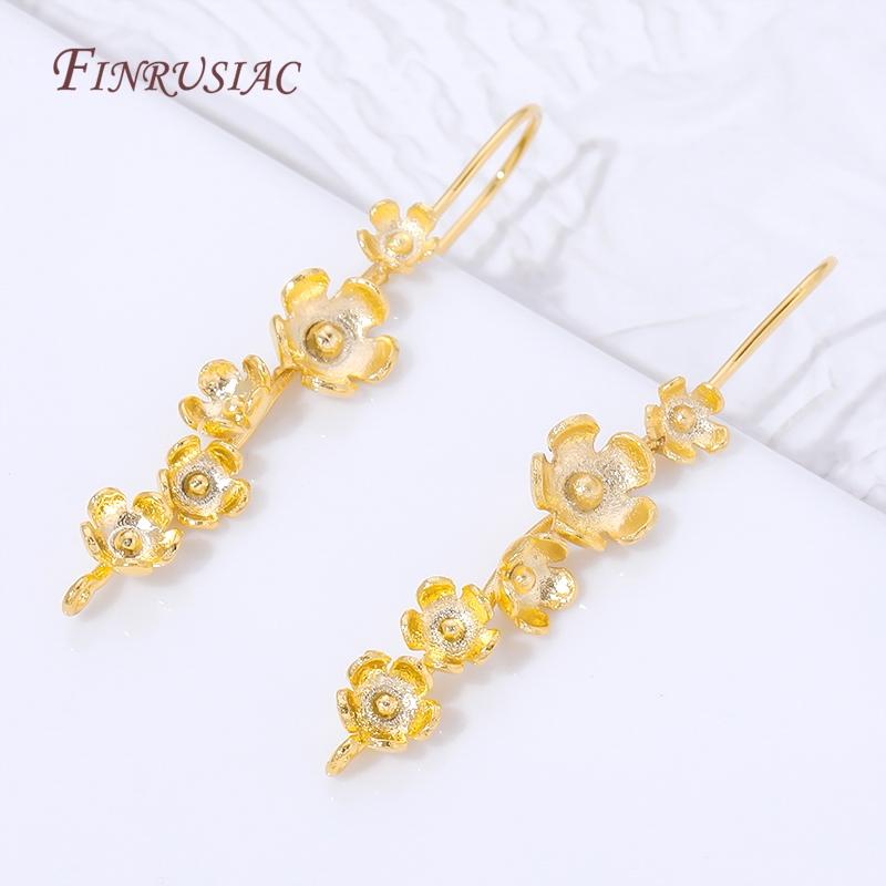 18K Gold Plated Flower Earring - Flower Supplies review and price